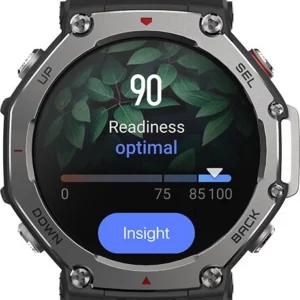Смарт-часы Amazfit T-Rex 3 A2323 48.5мм 1.5" AMOLED корп.темно-серый рем.красный разм.брасл.:145-210мм