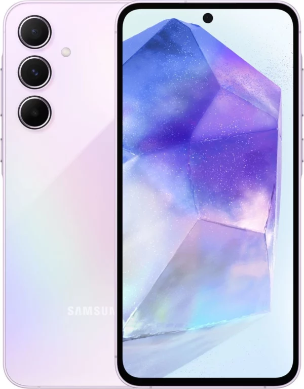 Смартфон Samsung SM-A556E Galaxy A55 5G 128Gb 8Gb лаванда моноблок 3G 4G 2Sim 6.6" 1080x2340 Android 14 50Mpix 802.11 a/b/g/n/ac/ax NFC GPS GSM900/1800 GSM1900 TouchSc Protect microSD max1024Gb