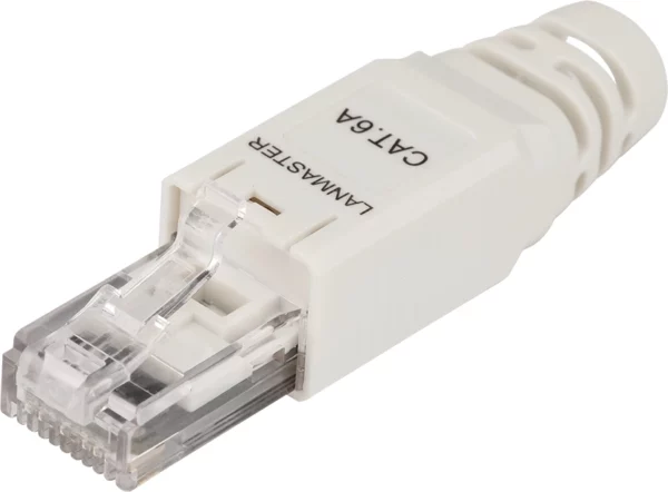 Коннектор Lanmaster LAN-TMP-U6A-WH полев.RJ45 кат.6A UTP бел. (упак.:1шт)