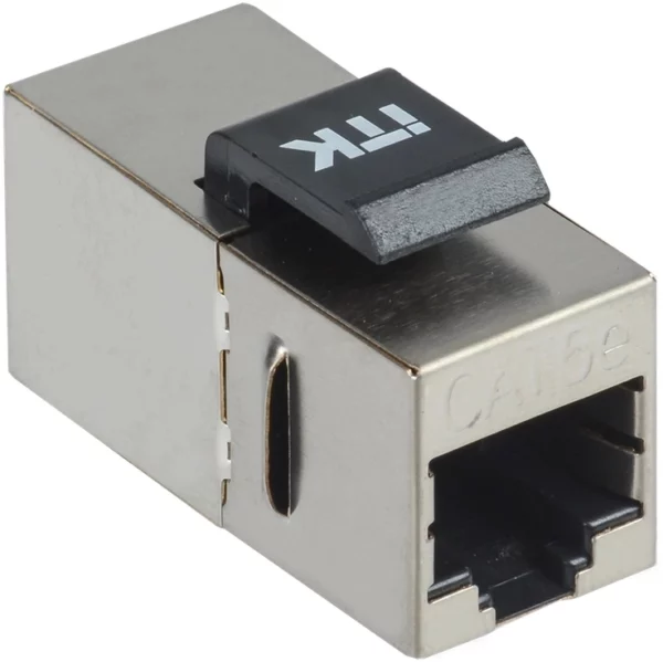 Адаптер ITK CS7-1C5EF проходной Keystone RJ45 кат.5E FTP стальной (упак.:1шт)