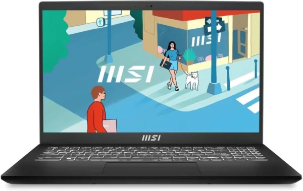 Ноутбук MSI Modern 15 B13M-1017US Core i5 1335U 16Gb SSD512Gb Intel Iris Xe graphics 15.6" IPS FHD (1920x1080) Windows 11 Professional Multi Language black WiFi BT Cam (9S7-15H112-1017)