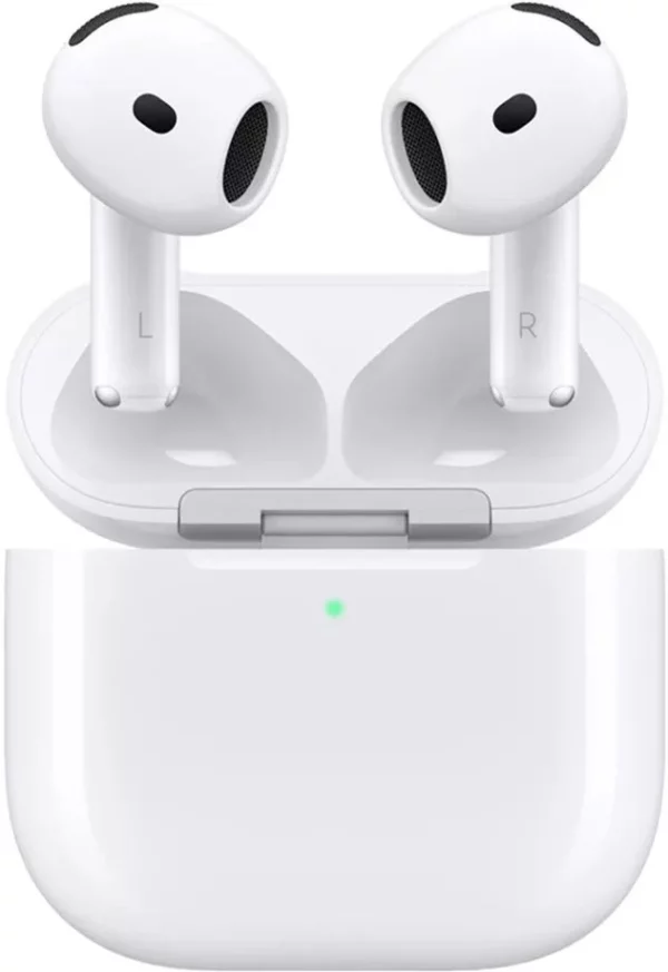 Гарнитура вкладыши Apple A3054,A3058 AirPods 4 белый беспроводные bluetooth в ушной раковине (MXP63CH/A)