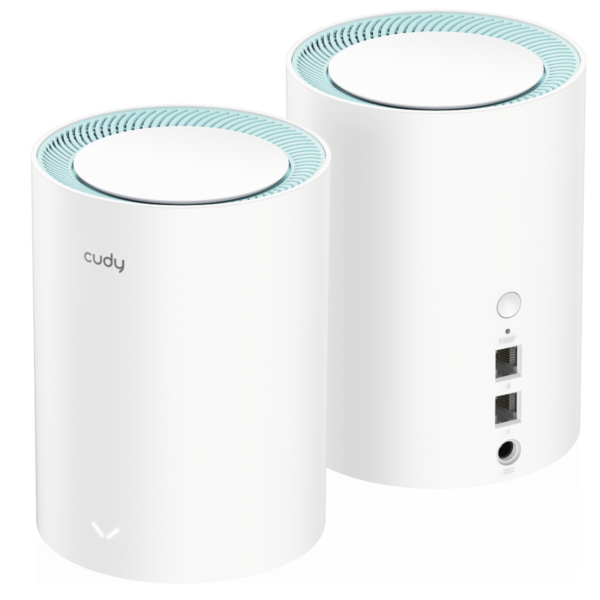 Wi-Fi Mesh-система / Cudy M1300(2-Pack) / Wi-Fi Mesh-система/ AC1200 Wi-Fi Gigabit Mesh Solution 2-Pack, Chipset MT7621DA+MT7613B+MT7603, Dual-Band, 867Mbps at 5GHz + 300Mbps at 2.4GHz, 802.11ac/a/b/g/n, 2 Gigabit Ethernet Ports, 4 internal antennas,MU-MIMO, DDNS,Zerotier/Wireguard/OpenVPN/IPSec/L2TP/PPTP VPN, DNS over Cloudflare/Google/Quad9, IPv6, Seamless Roaming, TR069/TR098/TR111/TR181, Cudy Mesh, Cudy APP