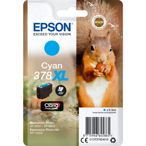 Картридж / Epson C13T37924020 / Картридж/ Singlepack Cyan 378XL Claria Photo HD Ink