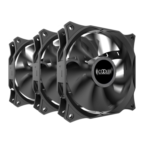 Кулер для ПК / PcCooler DN 120 3IN 1 / Кулер для ПК/ PCCooler DN 120 3IN 1 (120x120x25mm, 3-pin, 44.31CFM, 18dBA, 1200RPM, Black, 3pcs)