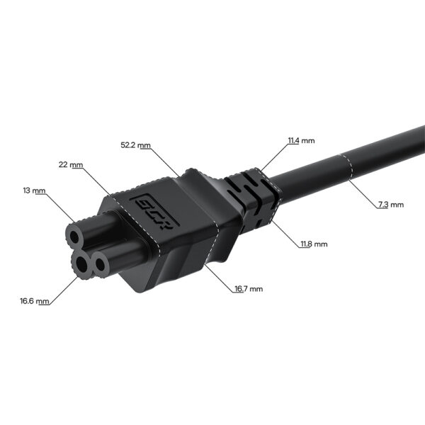 Кабель питания / GreenConnect GCR-55961 / GCR Кабель питания PROF 2.0m, С14 - С5, черный, 31,0mm, GCR-55961