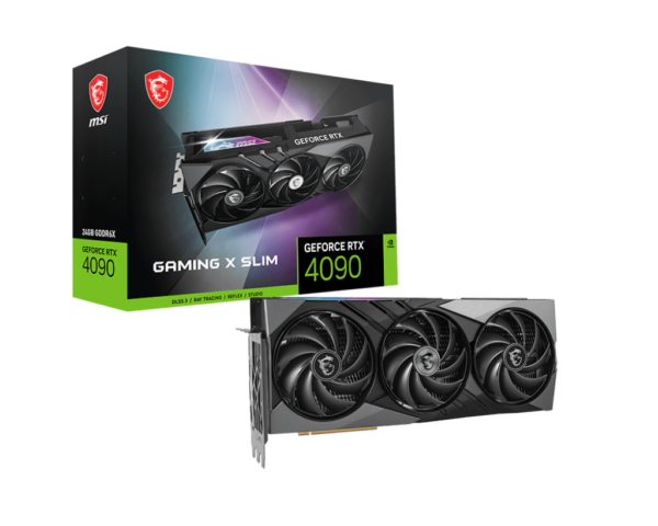 Видеокарта / MSI GeForce RTX 4090 Gaming X Slim 24G / VGA MSI NVIDIA GeForce RTX 4090 GAMING X SLIM 24G 24GB, GDDR6X/384-bit, PCIe 4.0, 2xHDMI 2.1, 2xDP, 3.1-slot