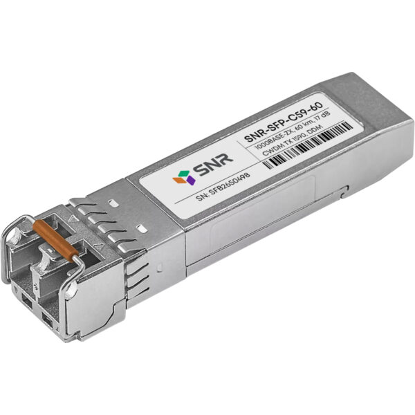 Модуль / SNR SNR-SFP-C59-60 / Модуль/ Модуль SFP CWDM оптический, дальность до 60км (17dB), 1590нм