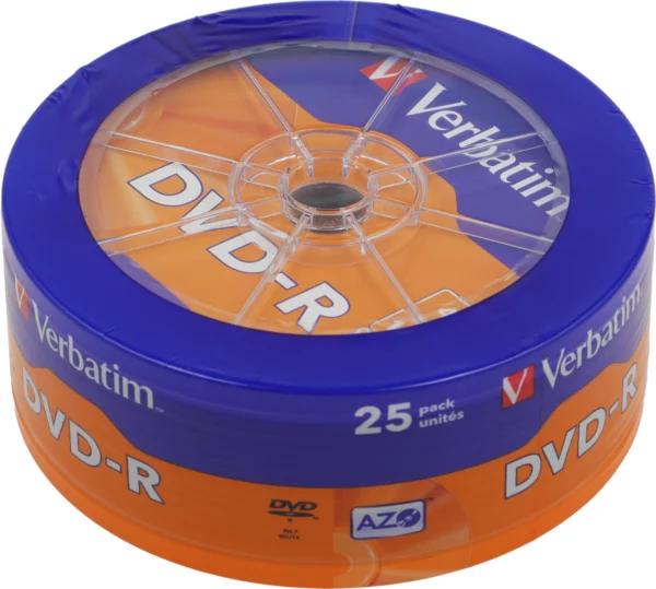 Диск DVD-R Verbatim 4.7Gb 16x Cake Box (25шт) (43730)