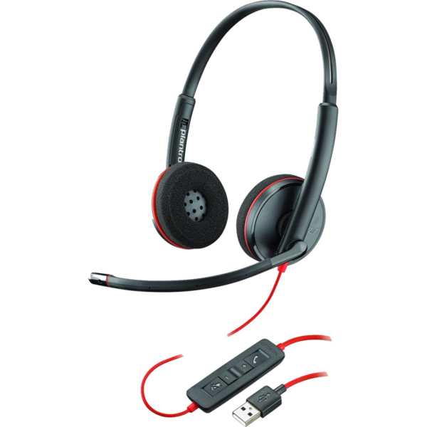 Гарнитура проводная / Plantronics Blackwire 3325, BW3325-M (76J21AA) / Гарнитура проводная/ Blackwire 3325, BW3325-M, MICROSOFT TEAMS CERTIFIED, USB-A, STEREO USB  3.5MM HEADSET