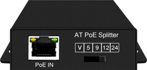 PoE-сплиттер Gigabit Ethernet / New System Technologies NS-PS-1G-AT / PoE-сплиттер Gigabit Ethernet с функцией выбора напряжения на 5/9/12/18V. Соответствует стандартам PoE IEEE 802.3af/at. Предназначен для питания оконечных сетевых устройств, не поддерживающих PoE. Порты вх. - RJ45(10/100/1000 Base-T, IEEE 802.3af/at), вых. - RJ45(10/100/1000 Base-T)/штекер (DC5V(3А), 9V(2,5A), 12V(2A), 18V(1,6A). Переключатель выходного напряжения. Размеры (ШxВxГ), 73x30x78мм. Рабочая температура 0 ... +40°C.