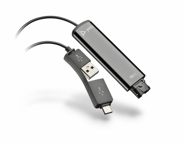 USB-адаптер / Plantronics DA75, USB-A  USB-C TO QUICK DISCONNECT, NO BUTTONS (786C6AA) / USB-адаптер/ DA75, USB-A  USB-C TO QUICK DISCONNECT, NO BUTTONS