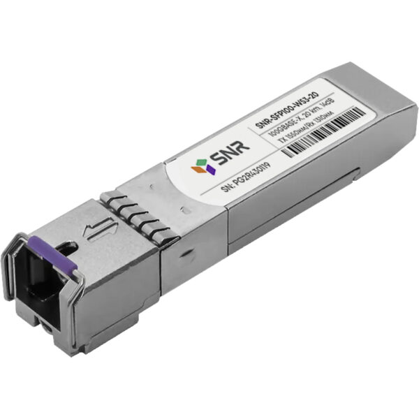 Модуль / SNR SNR-SFP100-W53-20 / Модуль/ Модуль SFP WDM, дальность до 20км (12dB), 1550нм, 100Mb