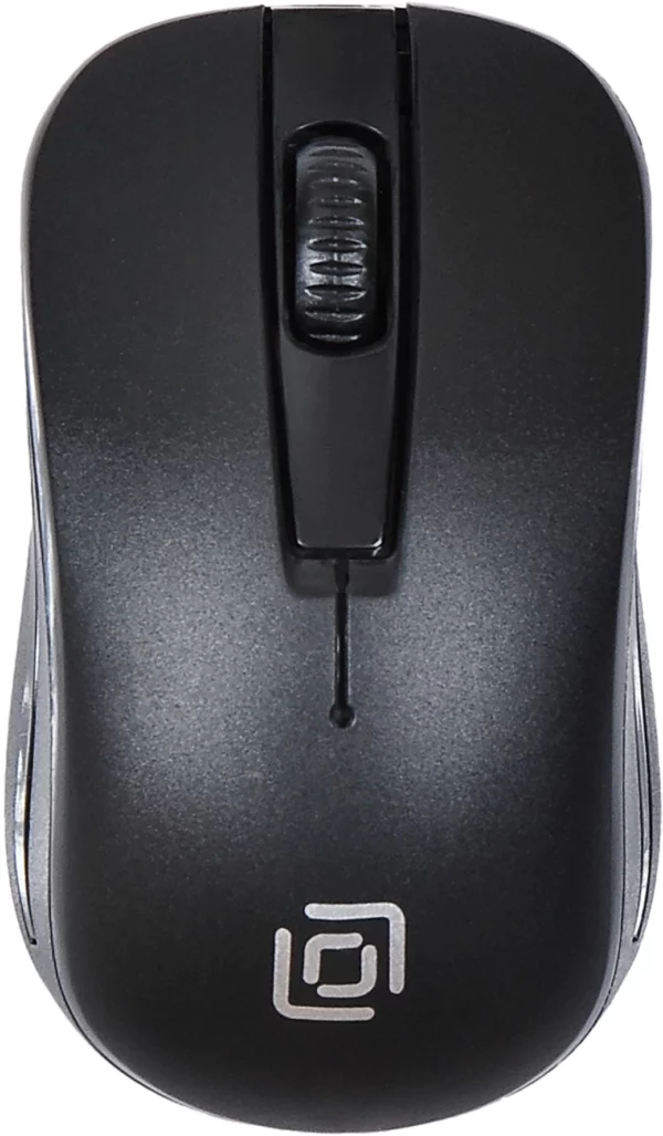 Мышь Оклик 445MW черный оптическая 1600dpi беспров. USB 3but (945817)