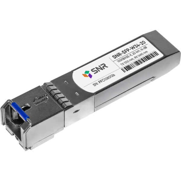 Модуль / SNR SNR-SFP-W34-20 / Модуль/ Модуль SFP WDM, дальность до 20км (12dB), 1310/1490nm