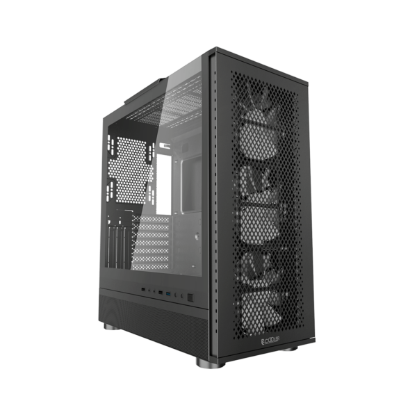 Корпус без блока питания / PcCooler ME200 MESH BK / Корпус без блока питания/ PCCooler ME200 MESH BK, Mesh Full Tower, Black, TG, SPCC, 3x120mm ARGB E-ATX, ATX, mATX, mITX 180/380/220mm 4x2.5", 2x3.5", 7+3xPCI 1xUSB-A 3.0, 2xUSB-A 2.0 432x225x495mm