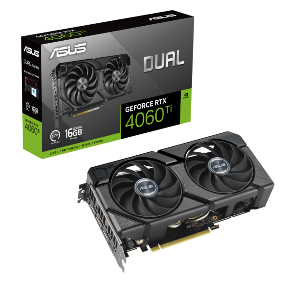 Видеокарта / Видеокарта ASUS Dual GeForce RTX 4060 Ti EVO DUAL-RTX4060TI-16G-EVO 90YV0JHA-M0NA00 / Видеокарта/ VGA ASUS NVIDIA GeForce DUAL-RTX4060TI-16G-EVO 90YV0JHA-M0NA00