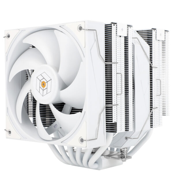 Кулер для процессора / Thermalright RP130-WH / Кулер для процессора/ Thermalright Royal Pretor 130 White (4-pin PWM, 158mm, Ni/Cu, 6x6mm, 1x120+1x130mm, 80.45CFM/81.88CFM, 29.4dBA/28.3dBA, 2150PM/1750RPM, S 1200, 1700, 1851, 2011, 2066, 115X, AM4, AM5, white)