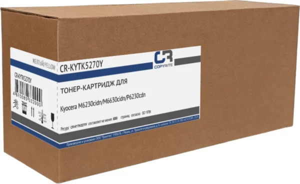 Картридж лазерный CopyRite CR-KYTK5270Y TK-5270Y желтый (6000стр.) для Kyocera M6230cidn/M6630cidn/P6230cdn