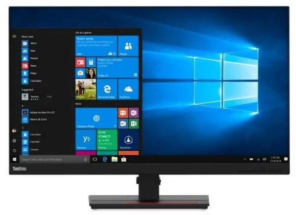 Монитор Lenovo 27" ThinkVision T27q-20 черный IPS 6ms 16:9 HDMI матовая HAS Piv 1000:1 350cd 178гр/178гр 2560x1440 60Hz DP Quad 2K (1440p) USB 7.44кг