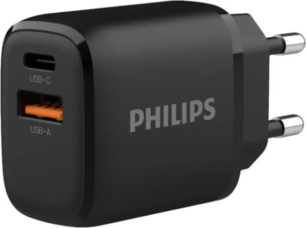 Сетевое зар./устр. Philips DLP4327 240W 1.5A (PD) USB/USB Type-C универсальное черный (DLP4327CB/70)