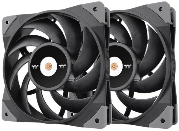 Вентилятор для корпуса Thermaltake Toughfan 12 120х120x25 черный 4-pin 22.3дБ (упак.:2шт) (CL-F082-PL12BL-A) Ret