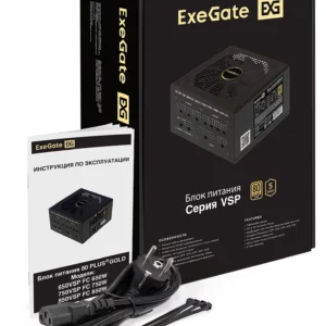 Блок питания Exegate ATX 750W 750VSP 80+ gold (20+4pin) APFC 120mm fan 6xSATA Cab Manag RTL
