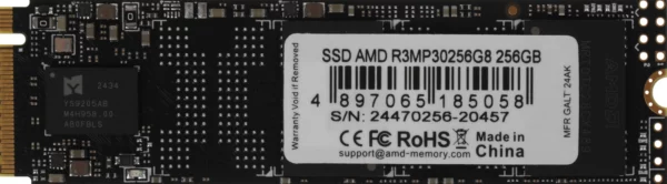 Накопитель SSD AMD PCIe 3.0 x4 256GB R3MP30256G8 Radeon M.2 2280