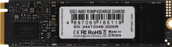 Накопитель SSD AMD PCIe 4.0 x4 2TB R3MP42048G8 Radeon M.2 2280