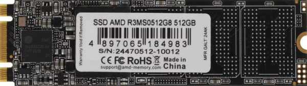 Накопитель SSD AMD SATA 512GB R3MS0512G8 Radeon mSATA