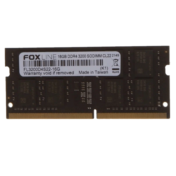 Память оперативная / Foxline SODIMM 16GB 3200 DDR4 CL22 (2Gb8) / Память оперативная/ Foxline SODIMM 16GB 3200 DDR4 CL22 (2Gb8)