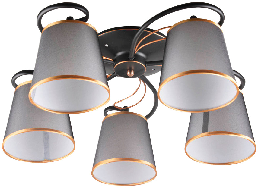 Люстра Hiper Nataly H055-5 потолоч. 60Вт черный/золотистый (плохая упаковка)