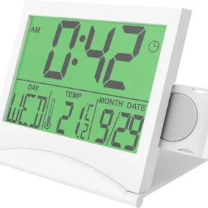 Будильник Ritmix CAT-042 White белый LCD подсв:белая часы:цифровые без радио