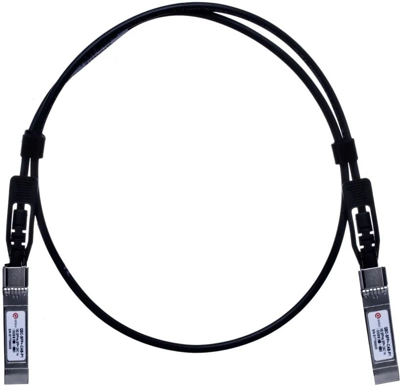 Кабель QTech (QSC-SFP+-CAB-P1) Пассивная кабельная сборка SFP+, 1м, 10Гбит/c, 28AWG