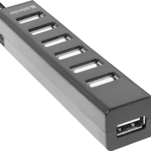 Разветвитель USB 2.0 Defender Quadro Swift 7порт. черный (83203)