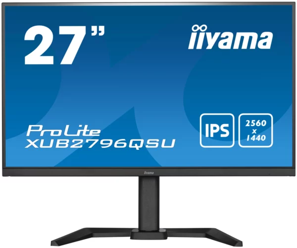 Монитор Iiyama 27" ProLite XUB2796QSU-B5 черный IPS LED 1ms 16:9 HDMI M/M матовая HAS Piv 1000:1 250cd 178гр/178гр 2560x1440 DP FHD USB 5.4кг