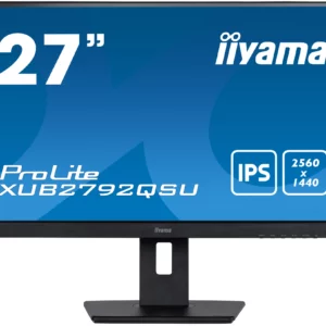 Монитор Iiyama 27" XUB2792QSU-B5 черный IPS LED 5ms 16:9 DVI HDMI M/M матовая HAS Piv 1000:1 350cd 178гр/178гр 2560x1440 DP WQ USB 6.1кг