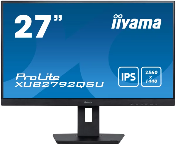 Монитор Iiyama 27" XUB2792QSU-B5 черный IPS LED 5ms 16:9 DVI HDMI M/M матовая HAS Piv 1000:1 350cd 178гр/178гр 2560x1440 DP WQ USB 6.1кг