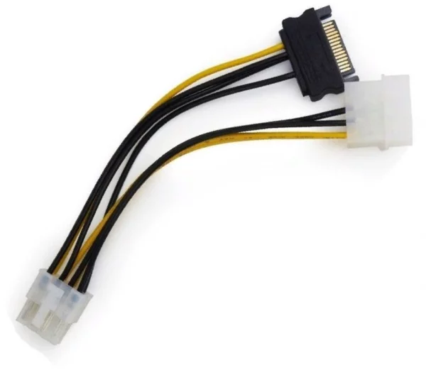 Кабель Premier 6-096-PSU-82 PCI-E 6+2pin Molex 8981 SATA 0.15м пакет