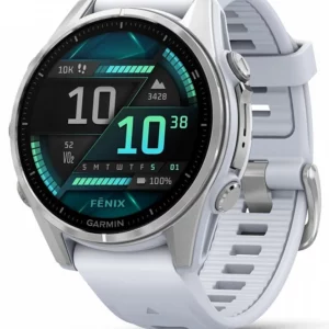 Смарт-часы Garmin Fenix 8 43мм 1.3" AMOLED корп.серебристый рем.белый разм.брасл.:108-182мм (010-02903-00)