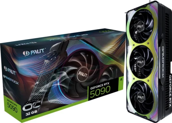 Видеокарта Palit PCI-E RTX5090 GAMEROCK OC NVIDIA GeForce RTX 5090 32Gb 512bit GDDR7 2295/30000 HDMIx1 DPx3 HDCP Ret