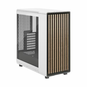 Корпус ПК без блока питания / Fractal FD-C-NOR1C-04 / Корпус ПК без блока питания/ Case Fractal Design North TG Clear Tint, Midi-Tower, 2x140mm, 2xUSB-A 3.2 + 1xUSB 3.2 Type-C ATX, mATX, mITX Wood panel, Chalk White