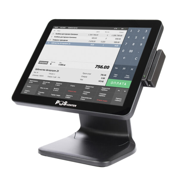 Сенсорный моноблок POSCenter POS101 (15", PCAP, WB-J3455, RAM 8Gb, SSD M2 128Gb, без MSR) Windows 10