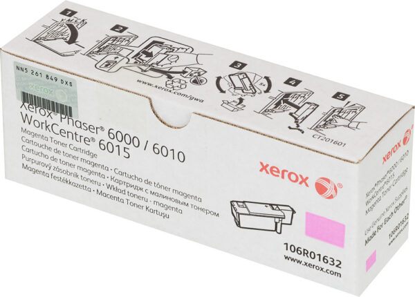 Картридж лазерный Xerox 106R01632 пурпурный (1000стр.) для Xerox Ph 6000/6010N/WC 6015