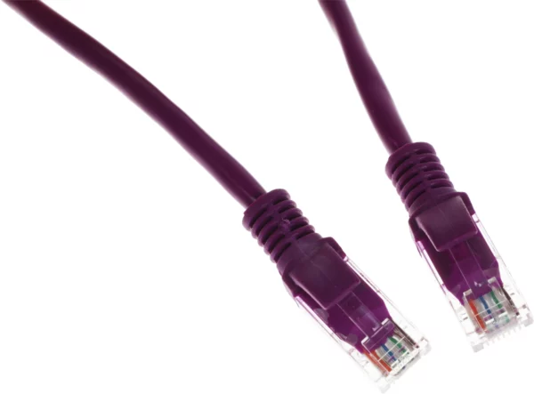 Патч-корд PP12-0.5M/V 1000G UTP 4 пары cat5E CCA molded 0.5м фиолетовый RJ-45 (m)-RJ-45 (m)