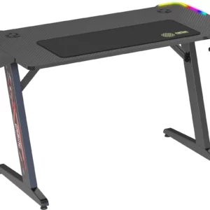 Стол игровой Cactus CS-GTZ-BK-RGB столешница ДСП черный каркас черный