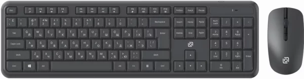 Клавиатура + мышь Оклик S277W клав:серый мышь:серый USB беспроводная Multimedia (2066173)