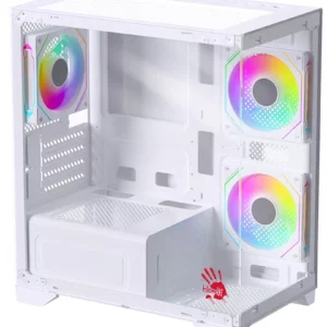 Корпус Bloody BD-CC103F белый без БП mATX 7x120mm 1xUSB2.0 1xUSB3.0 audio bott PSU