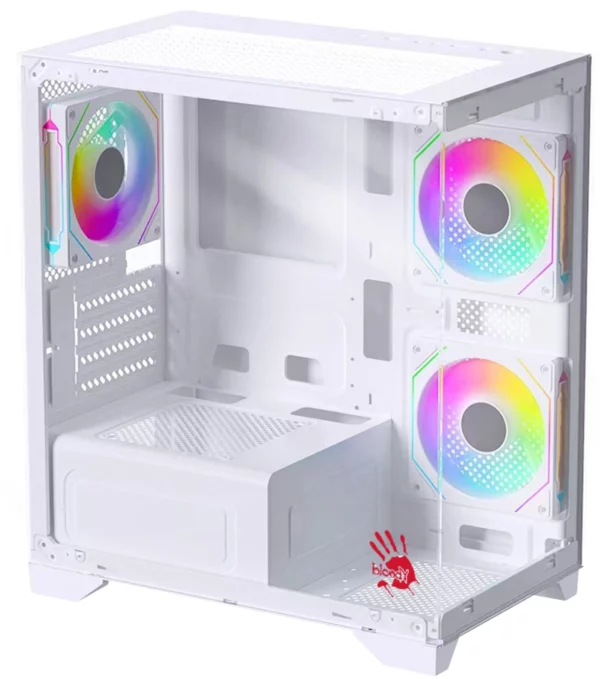 Корпус Bloody BD-CC103F белый без БП mATX 7x120mm 1xUSB2.0 1xUSB3.0 audio bott PSU