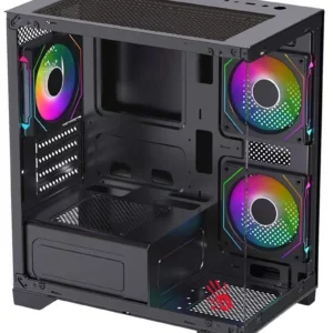Корпус Bloody BD-CC103F черный без БП mATX 7x120mm 1xUSB2.0 1xUSB3.0 audio bott PSU